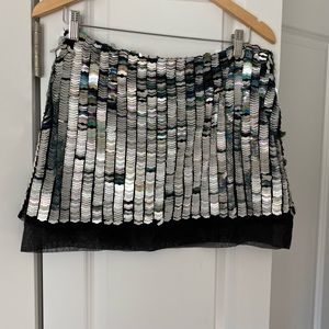 Topshop Sequin Mini Skirt Size 6